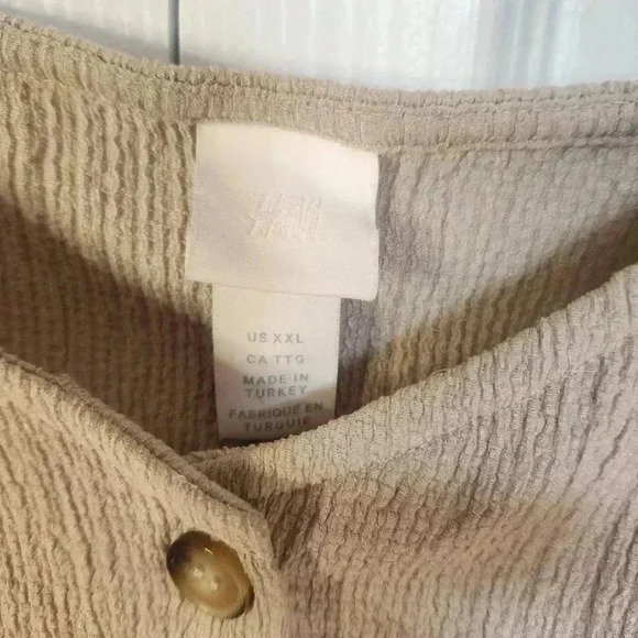 Womens Plus Size Tan Romper Adjustable Straps Sleeveless Size XXL/2X - Picture 5 of 9